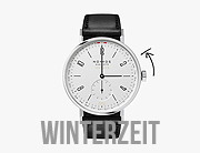 Zetiumstellung (©Foto. Modell Tangente Update von NOMOS Glashütte)